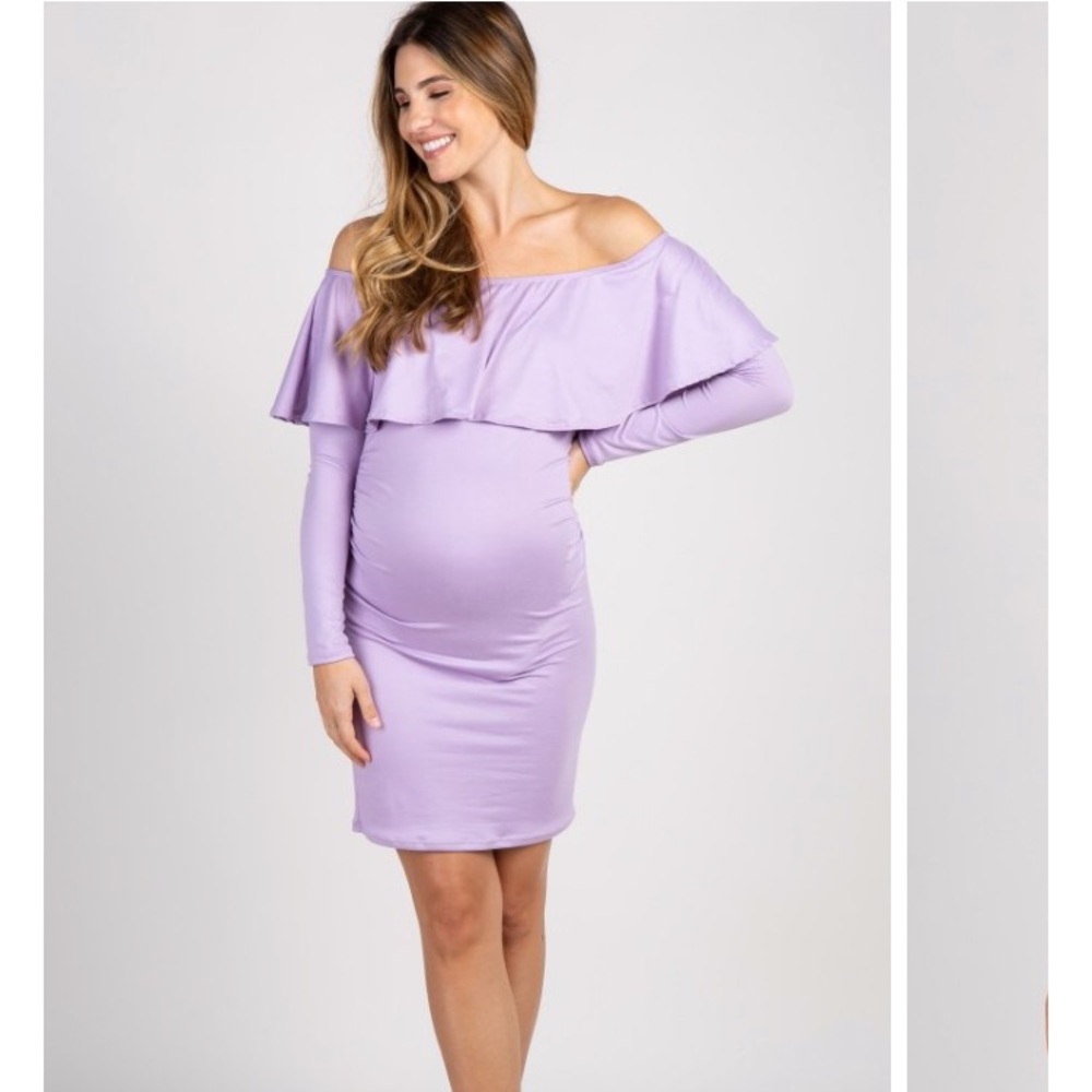 Lavender maternity dress